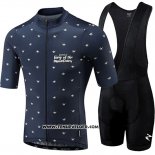 2018 Maillot Ciclismo Morvelo Fonce Bleu Manches Courtes et Cuissard