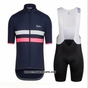 2018 Maillot Ciclismo Ralph Bleu Profond et Rose Manches Courtes et Cuissard