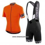 2018 Maillot Ciclismo Specialized Orange Noir Manches Courtes et Cuissard