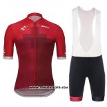 2018 Maillot Ciclismo Tour DE Suisse Cross Rouge Manches Courtes et Cuissard