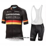 2019 Maillot Ciclismo Cannondale Shimano Champion Allemagne Manches Courtes et Cuissard