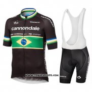 2019 Maillot Ciclismo Cannondale Shimano Champion Brazil Manches Courtes et Cuissard