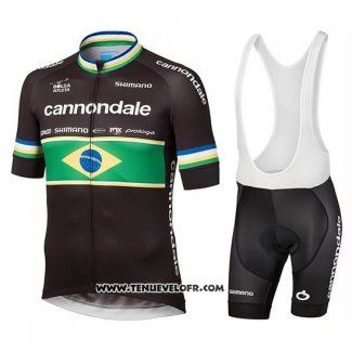 2019 Maillot Ciclismo Cannondale Shimano Champion Brazil Manches Courtes et Cuissard