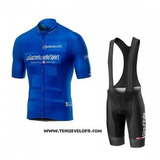 2019 Maillot Ciclismo Giro D'italie Bleu Manches Courtes et Cuissard