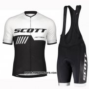 2019 Maillot Ciclismo Scott Noir Blanc Manches Courtes et Cuissard