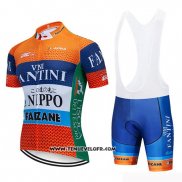 2019 Maillot Ciclismo Vini Fantini Orange Manches Courtes et Cuissard