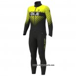 2020 Maillot Cyclisme ALE Jaune Noir Manches Longues et Cuissard(3)