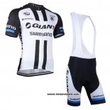 2021 Maillot Cyclisme Giant Alpecin Blanc Noir Manches Courtes et Cuissard