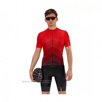 2021 Maillot Cyclisme Mavic Rouge Noir Manches Courtes et Cuissard