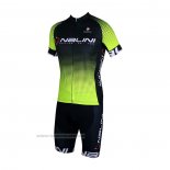 2021 Maillot Cyclisme Nalini Noir Jaune Manches Courtes et Cuissard