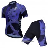 2021 Maillot Cyclisme R Star Violet Manches Courtes et Cuissard