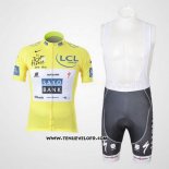 2010 Maillot Ciclismo Saxobank Lider Jaune Manches Courtes et Cuissard