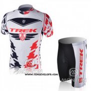 2010 Maillot Ciclismo Trek Rouge et Blanc Manches Courtes et Cuissard