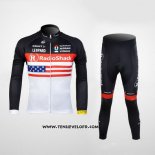 2012 Maillot Ciclismo Radioshack Champion Etats Unis Manches Longues et Cuissard