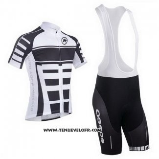 2013 Maillot Ciclismo Assos Blanc et Noir Manches Courtes et Cuissard