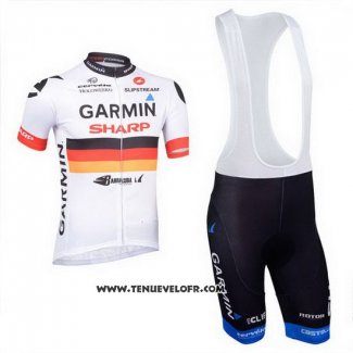 2013 Maillot Ciclismo Garmin Sharp Champion Allemagne Manches Courtes et Cuissard