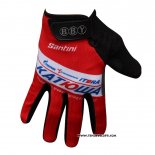 2014 Katusha Gants Doigts Longs Ciclismo