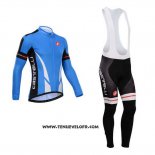 2014 Maillot Ciclismo Castelli Bleu et Noir Manches Longues et Cuissard