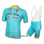 2016 Maillot Ciclismo Astana Bleu Clair Manches Courtes et Cuissard