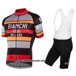 2016 Maillot Ciclismo Bianchi Rouge et Orange Manches Courtes et Cuissard