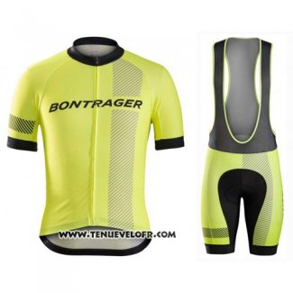 2016 Maillot Ciclismo Bontrager Noir et Jaune Manches Courtes et Cuissard