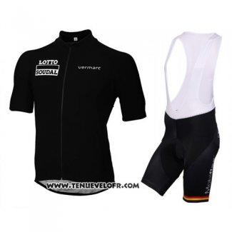 2016 Maillot Ciclismo Lotto Soudal Noir Manches Courtes et Cuissard