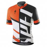 2016 Maillot Ciclismo Specialized Blanc et Orange Manches Courtes et Cuissard