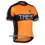 2016 Maillot Ciclismo Trek Bontrager Noir et Orange Manches Courtes et Cuissard