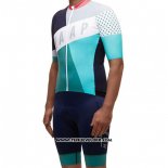 2017 Maillot Ciclismo MAAP Gris et Azur Manches Courtes et Cuissard