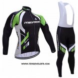 2017 Maillot Ciclismo Merida Noir et Blanc Manches Longues et Cuissard