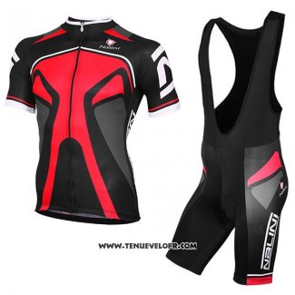 2017 Maillot Ciclismo Nalini Salorno Noir et Rouge Manches Courtes et Cuissard