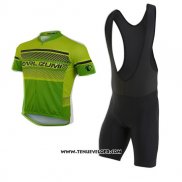 2017 Maillot Ciclismo Pearl Izumi Vert et Jaune Manches Courtes et Cuissard