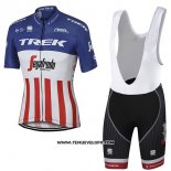 2017 Maillot Ciclismo Trek Segafredo Champion Etats Unis Manches Courtes et Cuissard