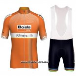 2018 Maillot Ciclismo Boels Dolmans Orange Manches Courtes et Cuissard
