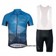 2018 Maillot Ciclismo Vaude Majura Bleu Manches Courtes et Cuissard