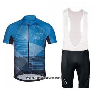 2018 Maillot Ciclismo Vaude Majura Bleu Manches Courtes et Cuissard