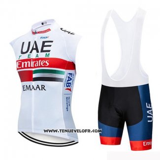 2019 Gilet Coupe-vent UAE Blanc Blanc Rouge