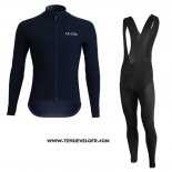 2019 Maillot Ciclismo Lecol Bleu Manches Longues et Cuissard