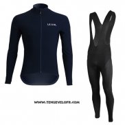 2019 Maillot Ciclismo Lecol Bleu Manches Longues et Cuissard