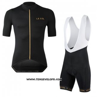 2019 Maillot Ciclismo Lecol Noir Manches Courtes et Cuissard