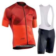 2019 Maillot Ciclismo Northwave Orange Manches Courtes et Cuissard