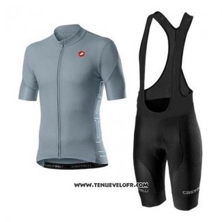 2020 Maillot Ciclismo Castelli Gris Manches Courtes et Cuissard