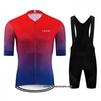 2020 Maillot Ciclismo Le Col Rouge Bleu Manches Courtes et Cuissard