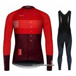 2020 Maillot Ciclismo NDLSS Fonce Rouge Manches Longues et Cuissard