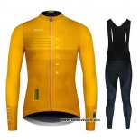 2020 Maillot Ciclismo NDLSS Jaune Manches Longues et Cuissard