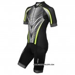 2020 Maillot Cyclisme One Way Noir Jaune Manches Courtes et Cuissard