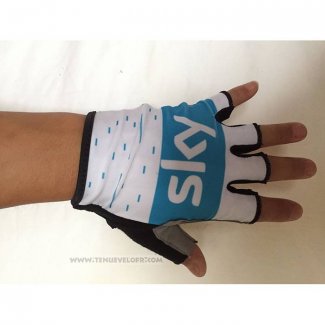 2020 Sky Gants Ete Cyclisme Bleu Blanc