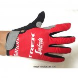 2020 Trek Segafredo Gants Doigts Longs Rouge