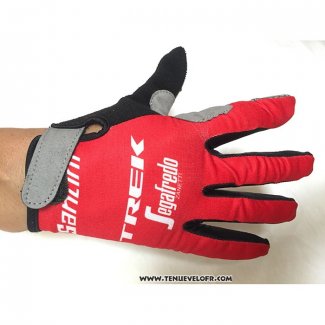 2020 Trek Segafredo Gants Doigts Longs Rouge