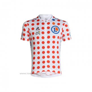 2021 Maillot Cyclisme Tour de France Rouge Blanc Manches Courtes et Cuissard